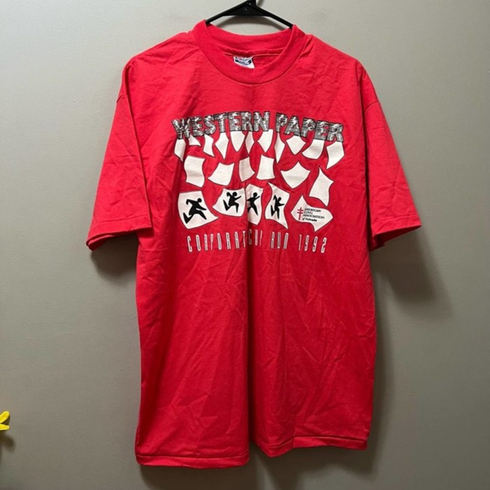 Vintage 1992‎ men’s red single stitch XL T-shirt